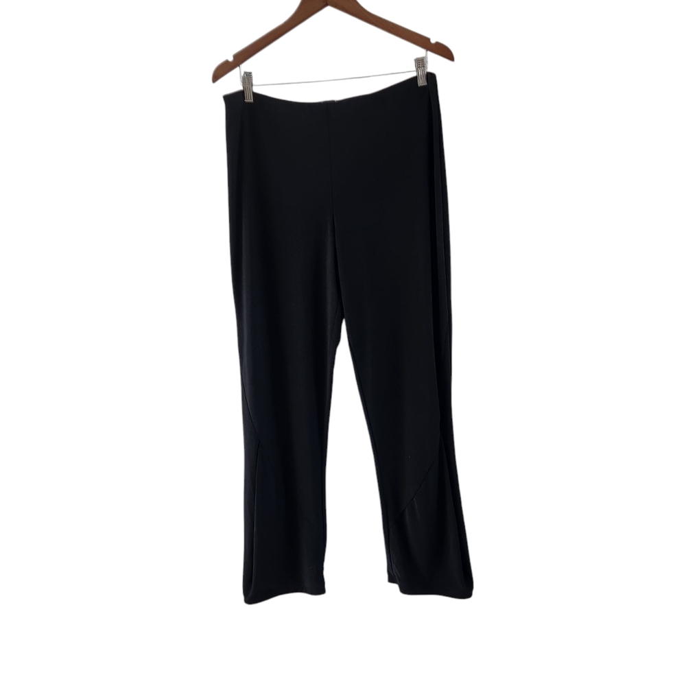 Sympli Black Pull On Pants Stretch Jersey Canada Gathered Hem Womens Size 14 - Picture 1 of 8